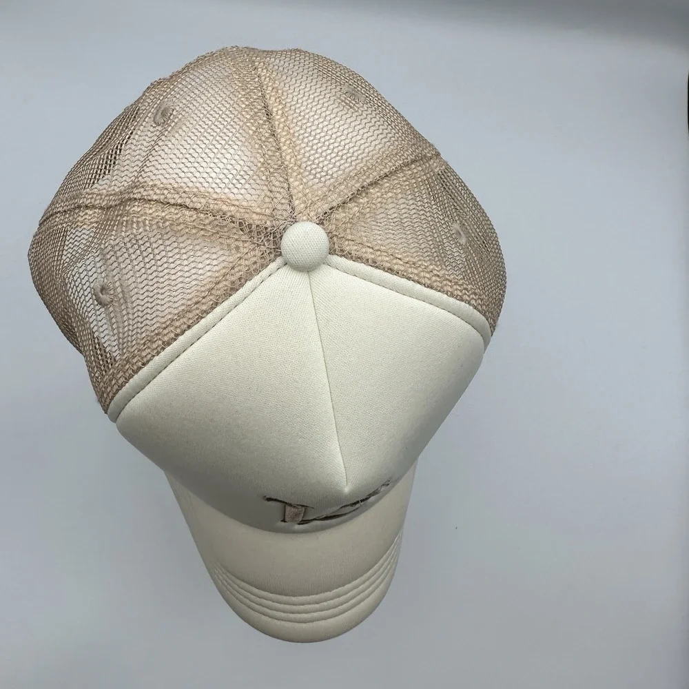 YoungLA Trucker Hat Cream Tan LA Logo Foam Front Snapback Adult Cap Unisex